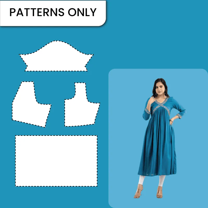 Aliya Cut Chudi paper pattern