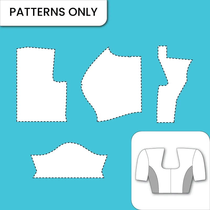 Halter Neck Blouse Princess Cut without Belt paper pattern